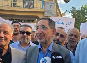 وقفة احتجاجية لتجار بعلبك للمطالبة بتعديل قانون الإيجارات القديمة 