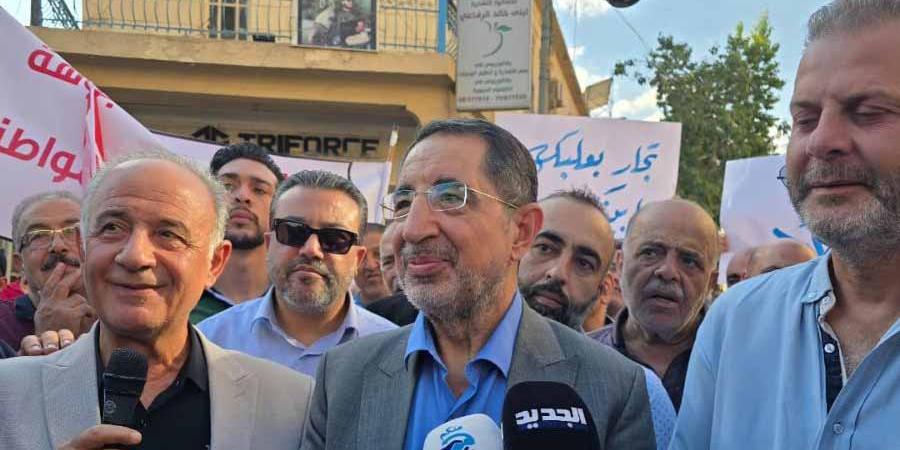 وقفة احتجاجية لتجار بعلبك للمطالبة بتعديل قانون الإيجارات القديمة 